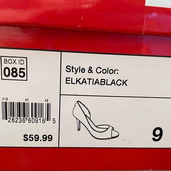 Elle Open Toe Patent Shining Pumps. - Picture 7 of 9